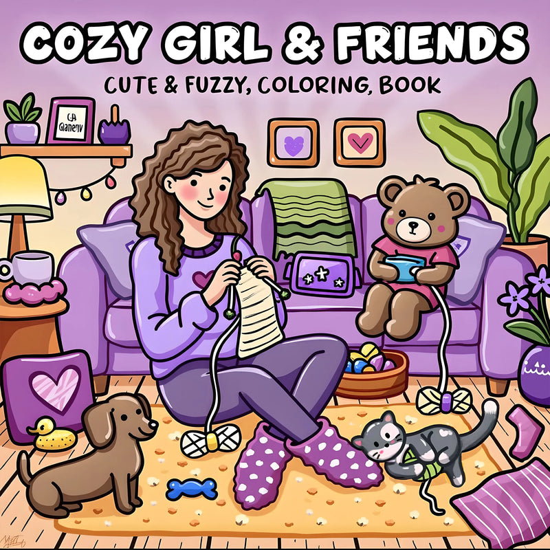 Cat Moments Adult Coloring Book