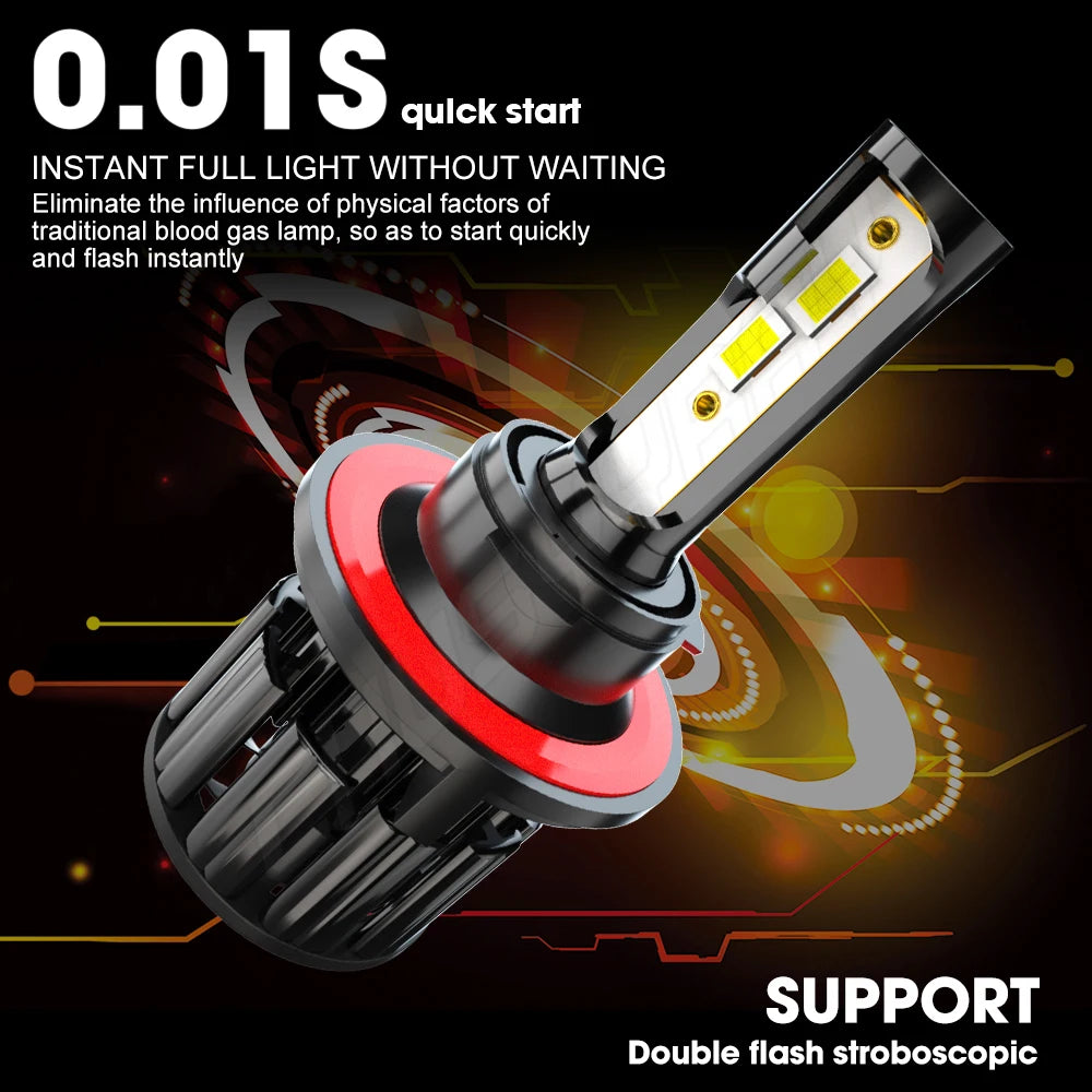 A close-up view of a double flash stroboscopic light bulb assembly for automotive use.