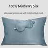 Funda de Almohada y Máscara para Dormir de Seda de Gusanos de Seda Mulberry al 100%