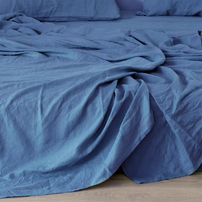 Stone Washed French Linen Flat Sheet – Breathable & Naturally Cool