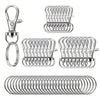 Swivel Snap Hooks with Key Rings – 50-Piece Metal Claw Clasps in Mixed Sizes