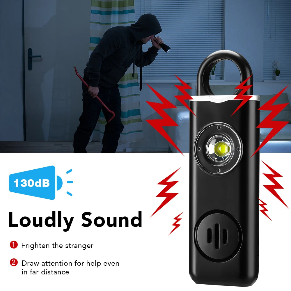 Personal Safety Alarm with LED Flashlight and USB-C Charging