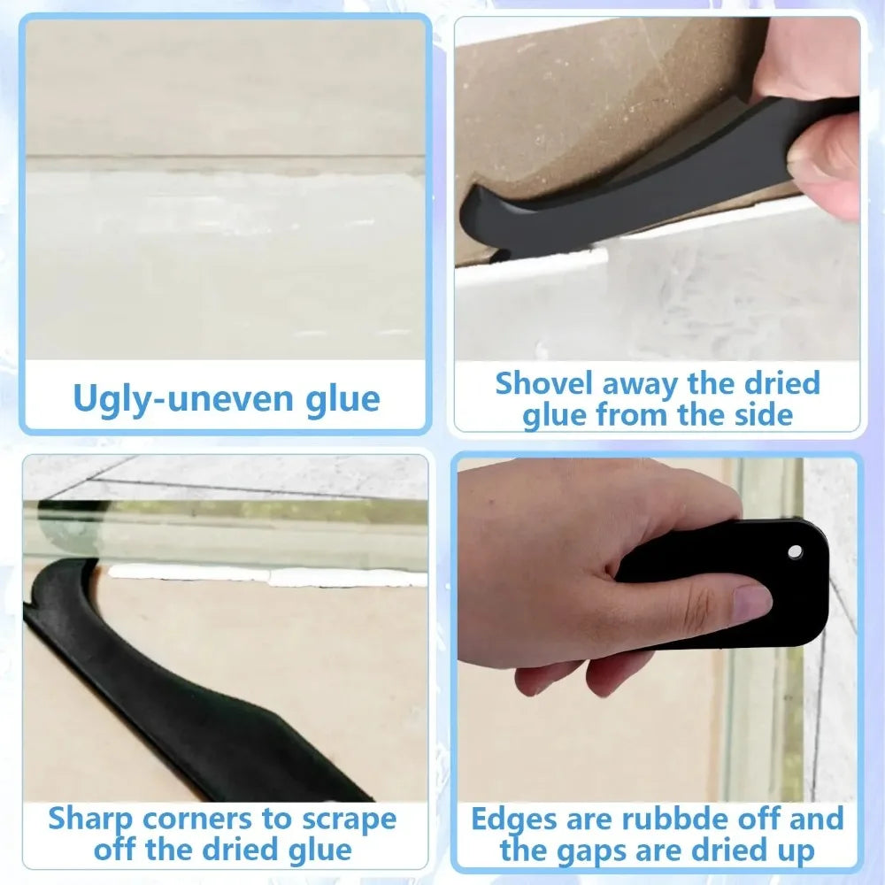 5-Piece Silicone Caulking Tool Kit with Scraper and Spreader