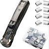 Compact Push Stapler with Reusable Clips