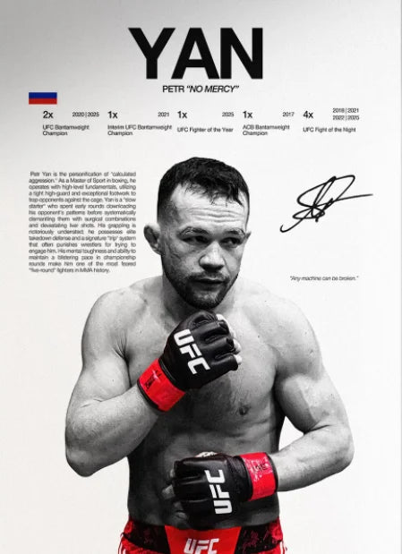 UFC Fighter Canvas Wall Art - MMA Boxing Poster for Gym & Man Cave Decor