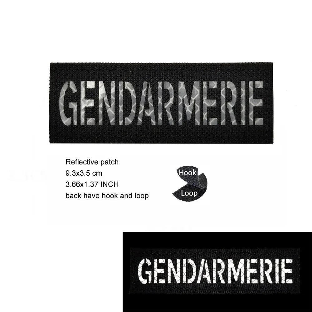 Luminous Reflective German Eagle Patch with Hook-and-Loop Backing