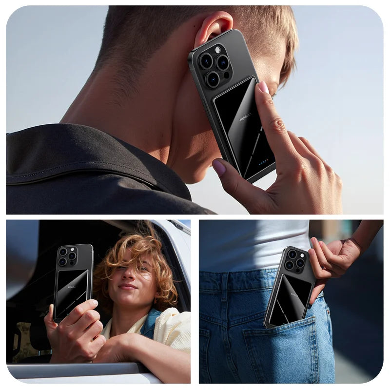 Slim Magnetic Wireless Power Bank with LED Light