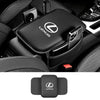 Black PU leather car armrest cover with storage bag for Lexus models