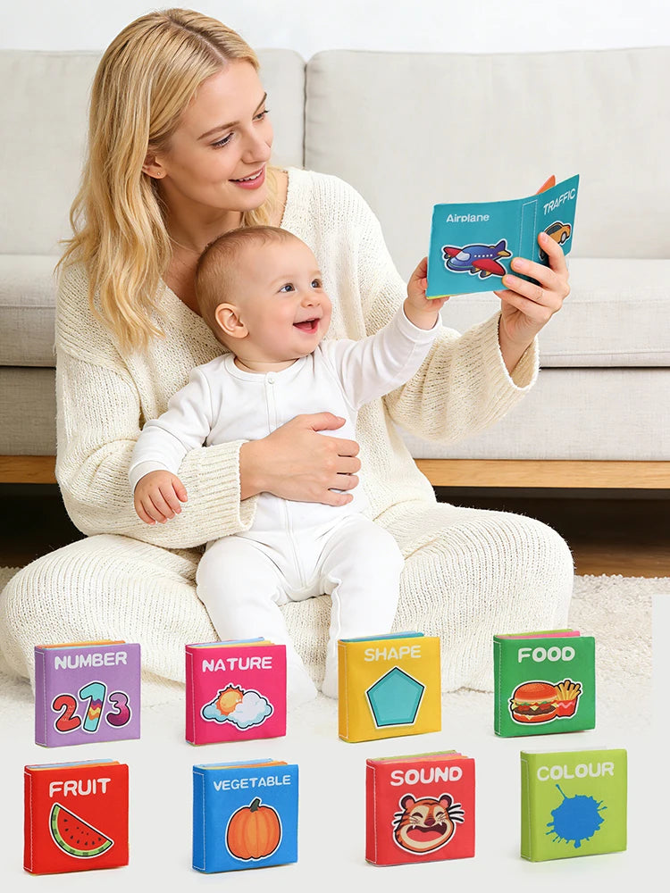 Soft Cloth Books Set for Babies – 9 Washable Early Learning Toys