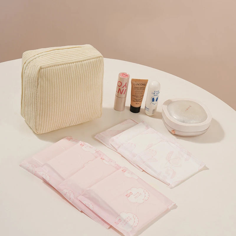 Tragbare Flanell-Make-up- & Toilettenartikel-Tasche