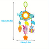 Rainbow Plush Car Hanging Toy with Jingle Bell