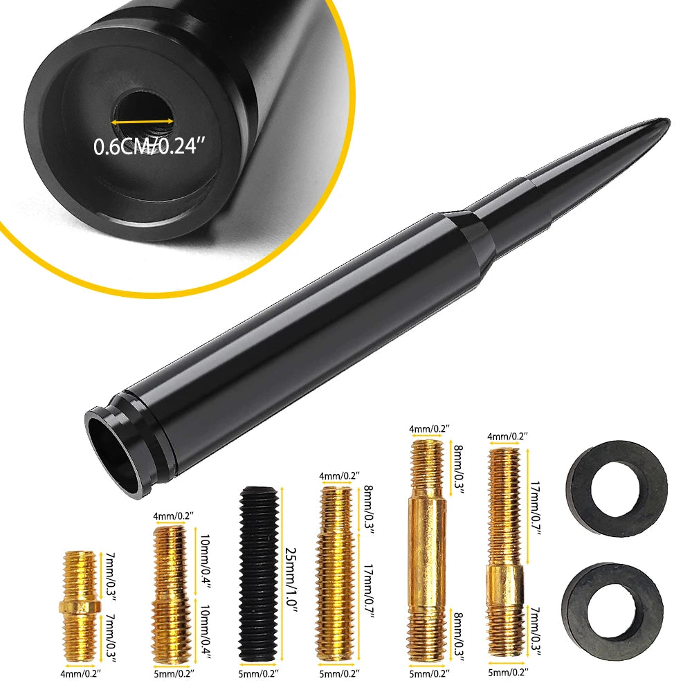 Compact 14cm Bullet Car Antenna for AM/FM Reception