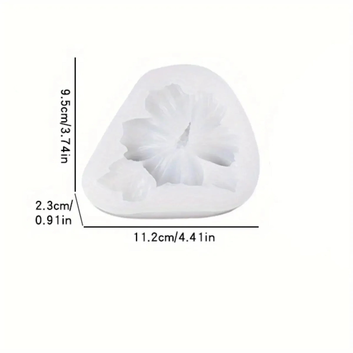 Moule en silicone blanc en forme de fleur pour cire de bougie DIY