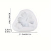 White silicone mold shaped like a rose for crafting candles, soap, and resin