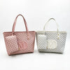Geometric Print Tote Bag with Matching Coin Purse