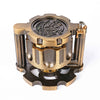 Golden Metal Revolver Dice Set for Tabletop RPGs