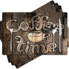 Floral Linen Placemats for Dining Table