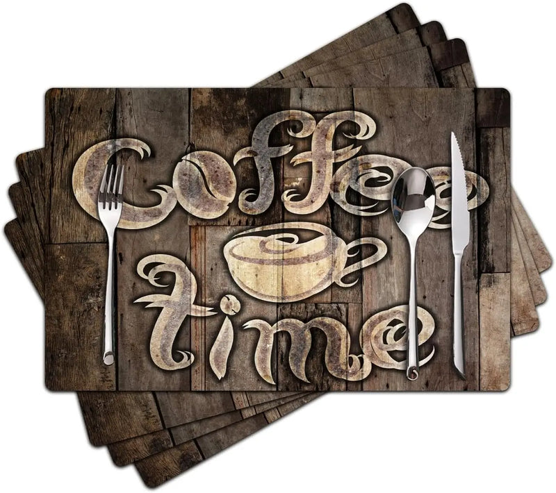 Floral Linen Placemats for Dining Table