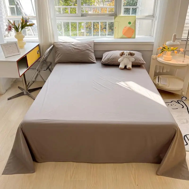 Organic Cotton Percale Bed Sheet Set with Pillowcases