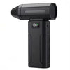 A black high-speed brushless DC air blower with a textured nozzle and an indicator showing 100% power.