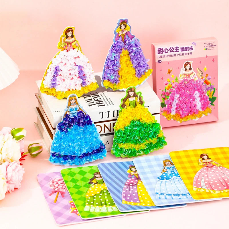 Rainbow Paper Puncture Painting Craft Kit for Kids