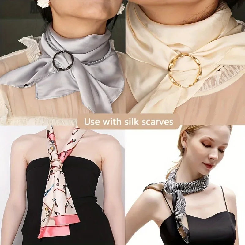 Metal Circle Scarf Ring and Clothing Clip