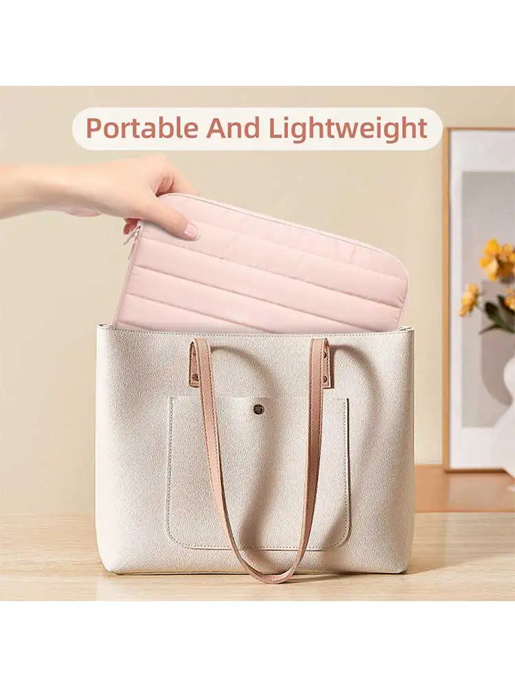 Soft Puffy Laptop Sleeve with Plush Padding