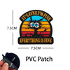 Funny Cat Face PVC Morale Patch with Hook-and-Loop Backing
