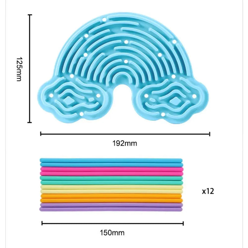 Double-Sided Silicone Fidget Board with 12 Strings