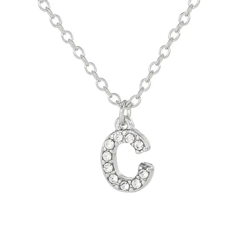 Initial Letter Pendant Necklace