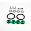 A set of quick release bumper fasteners including pins and washers for car body panels