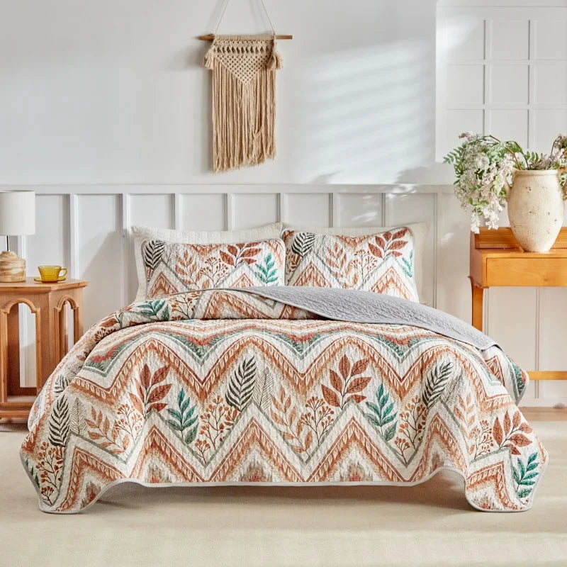 Quilted Bedspread Set with Matching Pillowcases