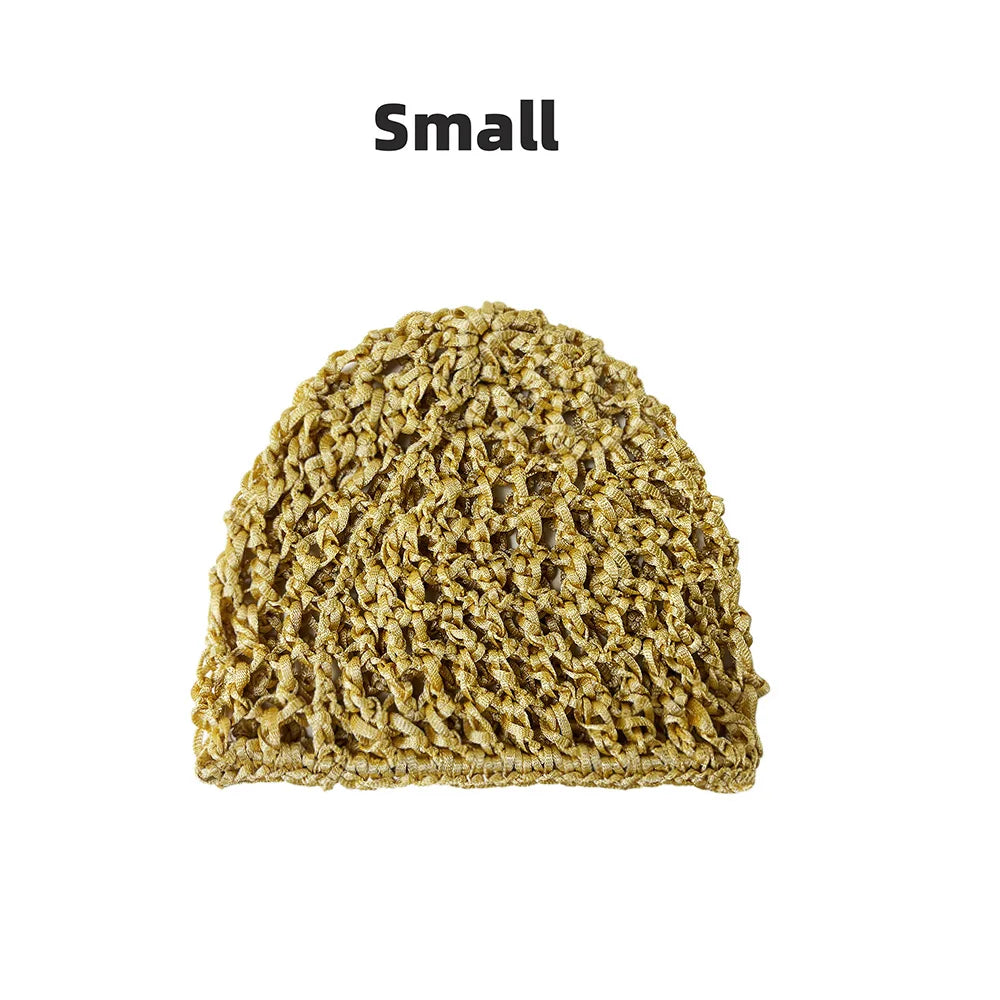 Hand-Crocheted Mesh Hair Net Cap for Women