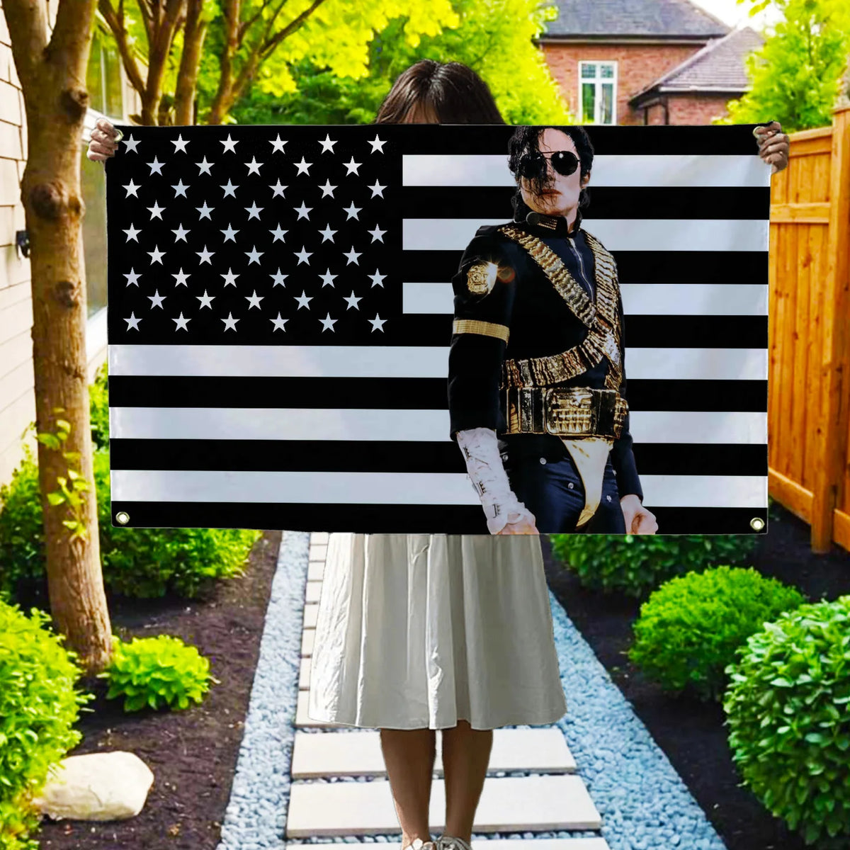 Michael Jackson Tribute Flag - Black American Tapestry Wall Hanging