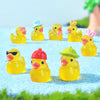 Figurinas de Pato Miniatura de Resina Luminosa