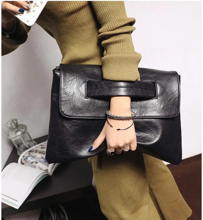 Women's Envelope Clutch Bag with Crossbody Strap