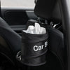 Waterproof Car Trash Can with Lid and Side Pocket