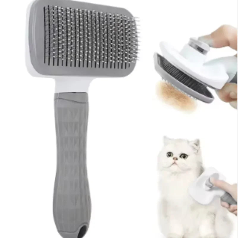 Self-Cleaning Pet Grooming Brush
