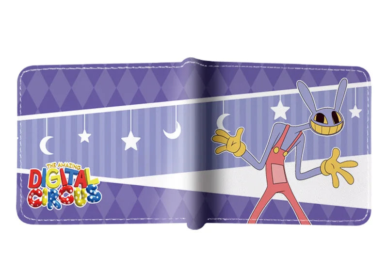 PU Leather Bifold Card Holder Wallet with Cartoon Print