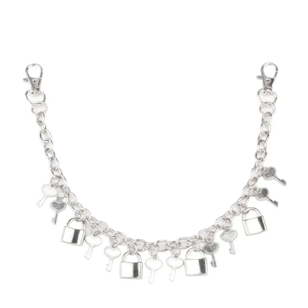 Elegant silver metal bag chain strap for handbags and purses