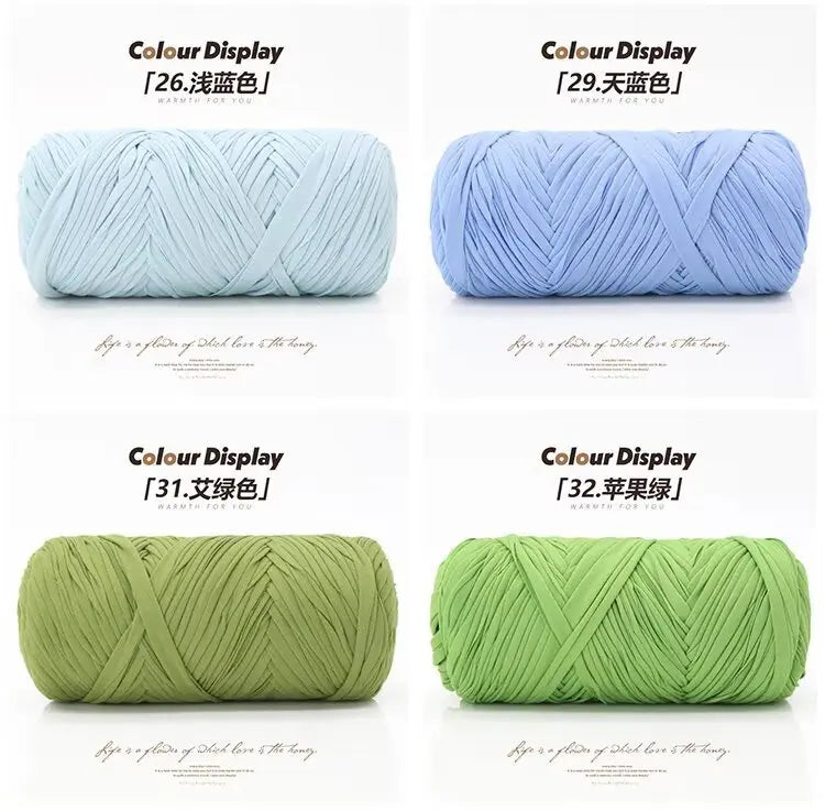 Elastic T-Shirt Yarn for Crochet and Knitting (2-Pack, 50m Each)