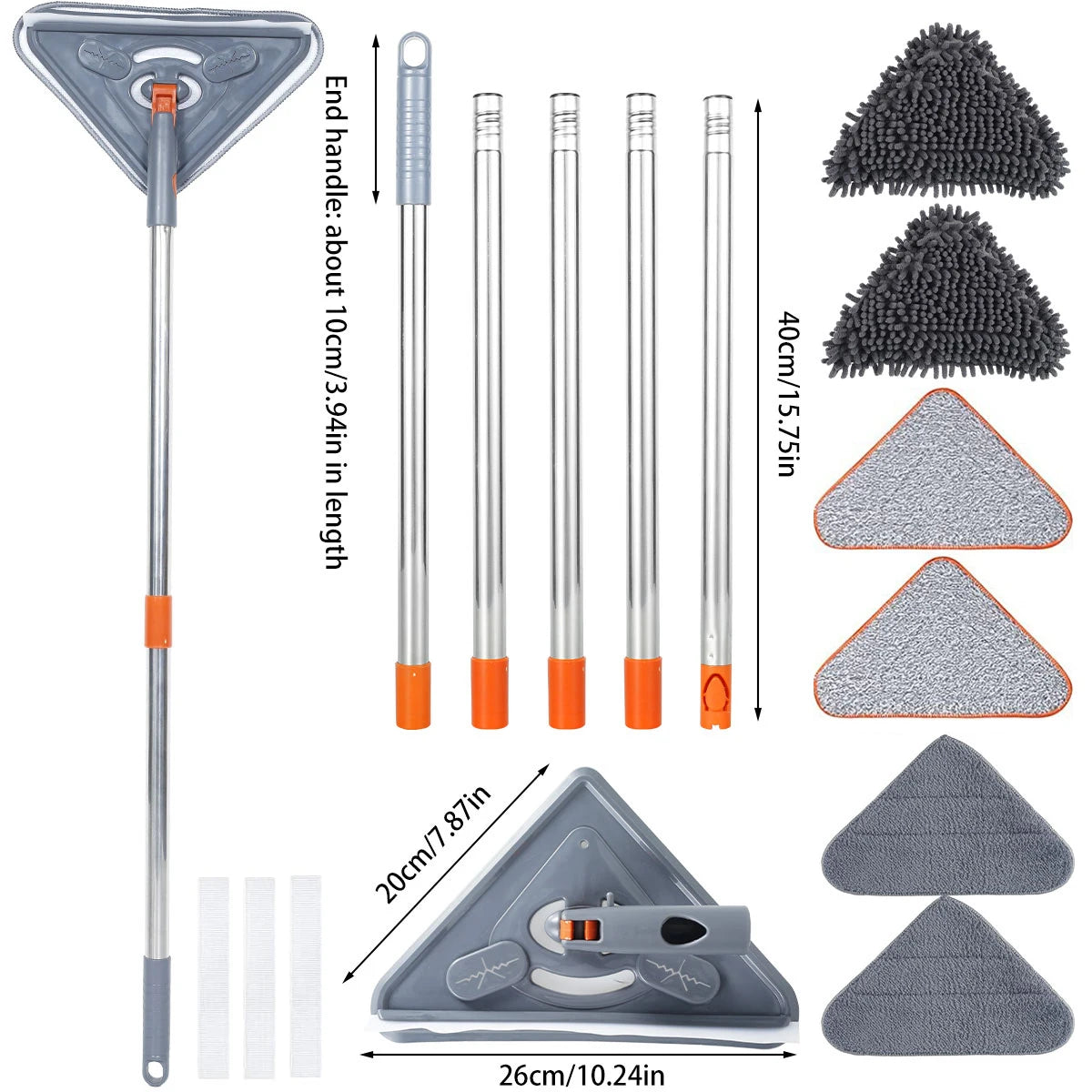 360° Rotating Wall Cleaning Mop with Extendable Handle