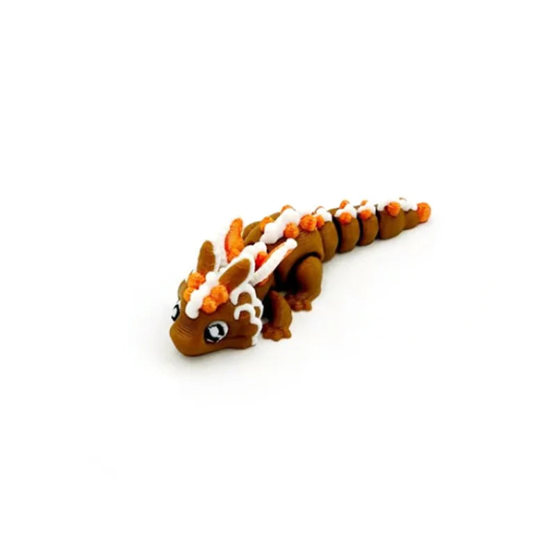 A set of six articulated mini dragons, resembling mystery dragon eggs, for Easter and decor.
