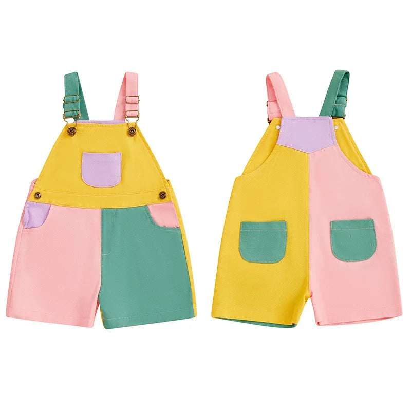 Baby Summer Sleeveless Overall Romper with Pockets