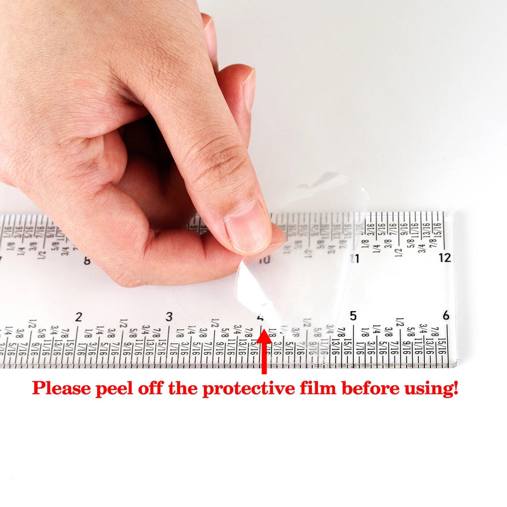 Zero-Centering Clear Acrylic Ruler for Crafting & Card Making