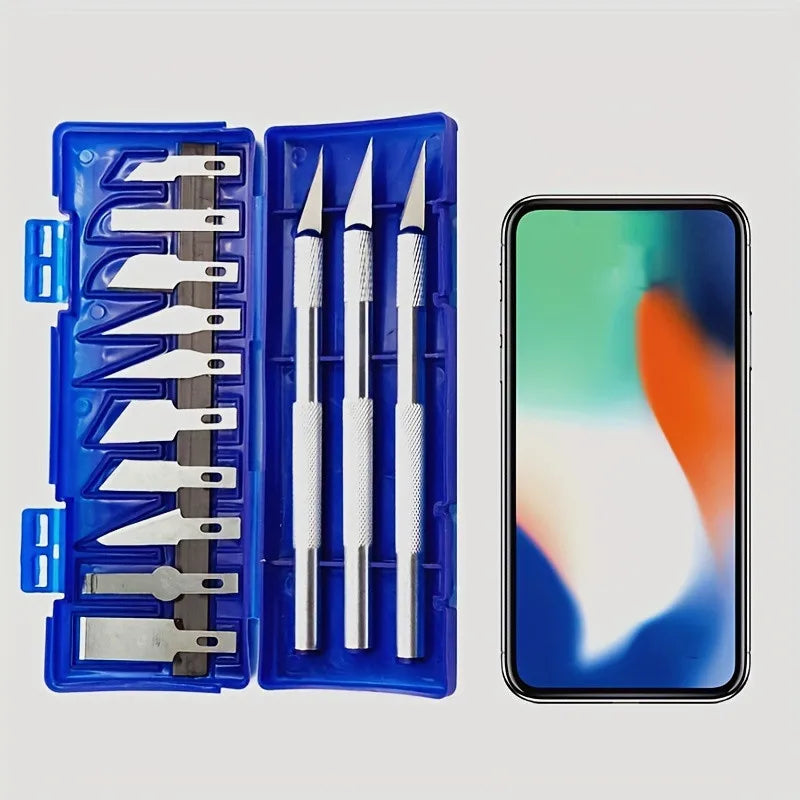 13-Piece Aluminum Alloy Carving Knife Set for Precision Crafting