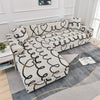 Printed L-Shape Sofa Cover with Elastic Edge
