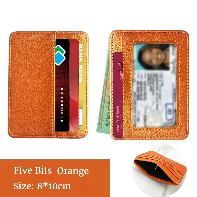Slim PU Leather Wallet with Multiple Card Slots