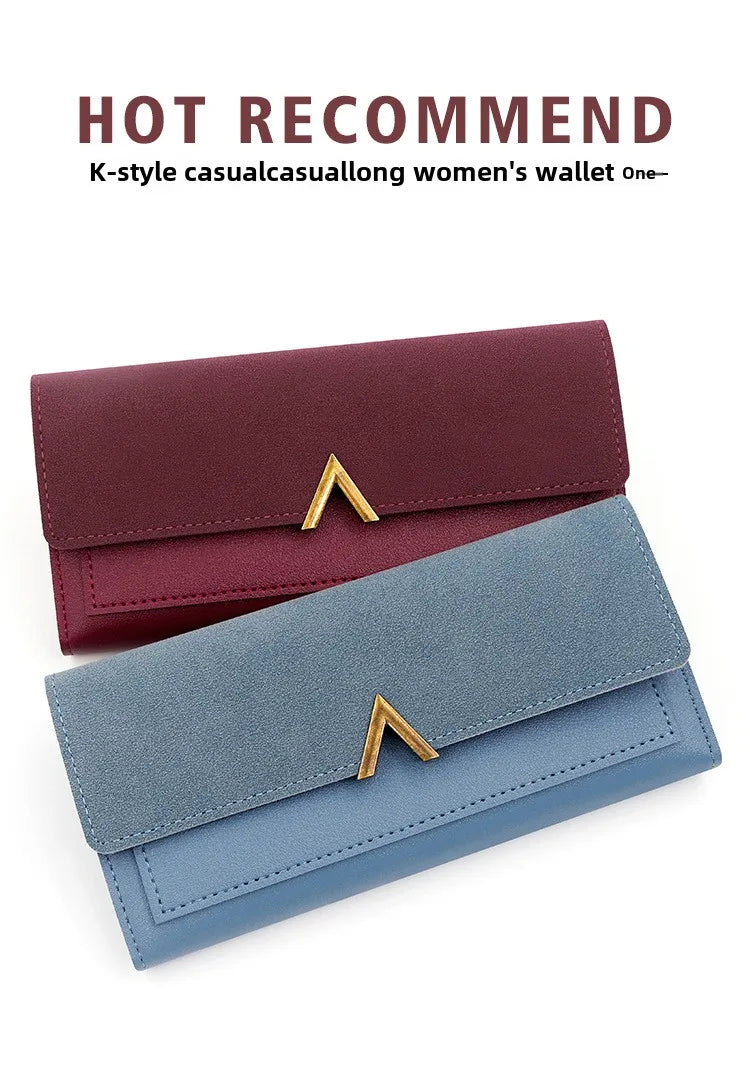 Women's Tri-Fold PU Leather Wallet with Coin Pocket