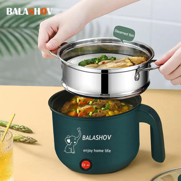 Compact 1.8L Electric Hot Pot with Non-Stick Pot
